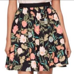 Kate Spade Black Floral Skirt